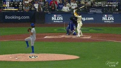 カブス・今永昇太、ブリュワーズ・コントレラスに勝ち越しソロホームランを打たれる…