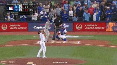 【WS第7戦】大谷翔平、３回にビシェットに３ランホームランを打たれ先制を許す…３回途中３失点で降板