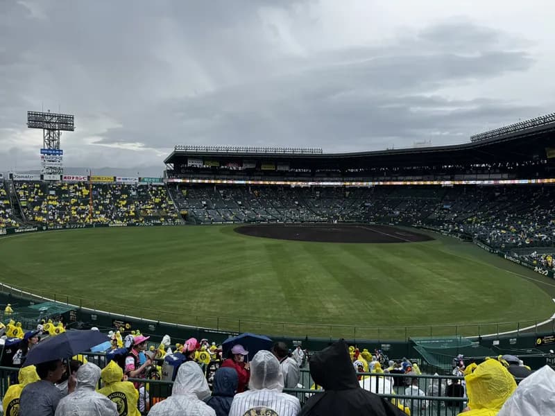 阪神vs巨人、予報が『雨』でも強行試合開始か？選手の怪我のリスクもあるけど大丈夫か？