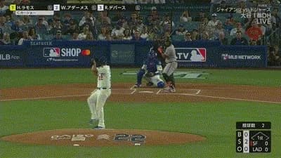 カーショー、まさかの先頭打者弾を被弾　本拠地最終登板、本拠地も騒然