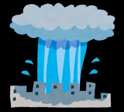 群馬やばい大雨でイオンの駐車場水没しそう