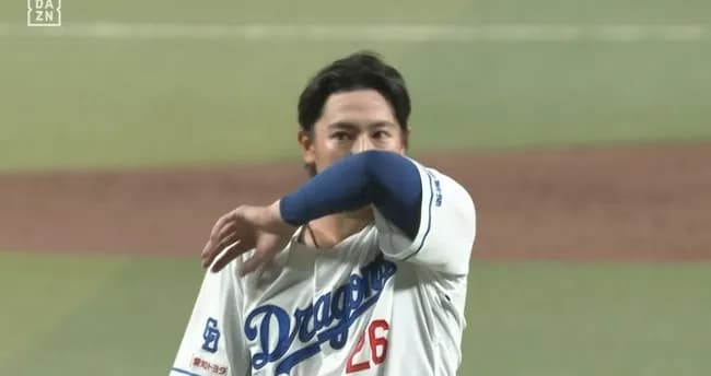 【中日】今季初先発の仲地礼亜が危険球退場…３回に146キロ直球がヤクルト北村恵吾の頭部直撃