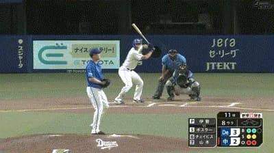 【中日対DeNA18回戦】中日・ボスラー、DeNA・伊勢から第１０号同点ソロホームラン！！！！！！！！！！！！！！！！