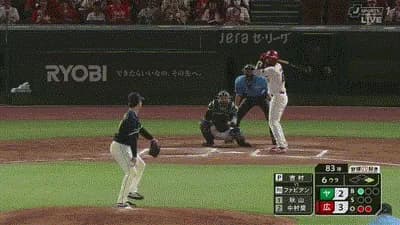 【広島対ヤクルト15回戦】広島・ファビアン、ヤクルト・吉村から第１３号２ランホームラン！リードを３点に広げる！！！！！！！！！！！！！！！！