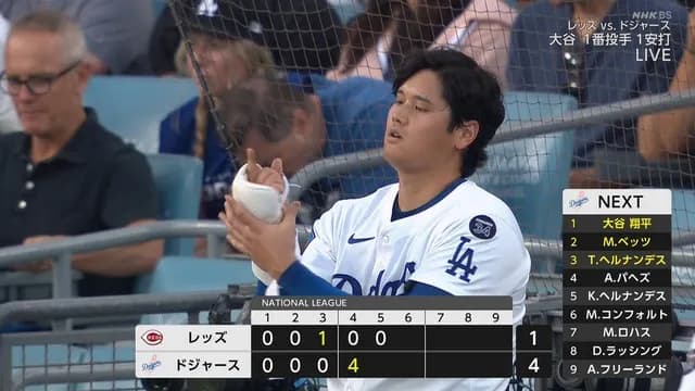 大谷、今季初勝利へ！ 5回1失点9奪三振　打でもチーム初ヒット