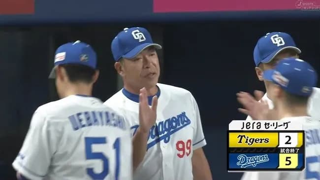 【中日対阪神19回戦】中日が５－２で阪神に勝利！上林同点打＆細川逆方向へ１４号決勝３ラン！石川昂に今季１号！大野６回２失点で９勝目！阪神は連勝３でストップ