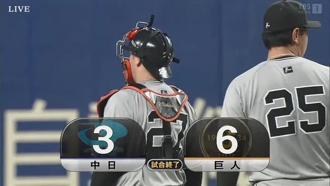【中日対巨人22回戦】巨人が６－３で中日に連勝！岸田行倫&吉川尚輝がそれぞれタイムリー2本の活躍！船迫大雅が無死満塁から見事な火消し！中日は連敗で２カード連続の負け越し