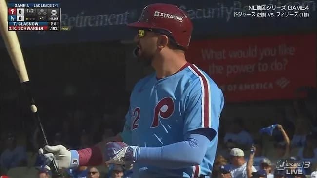 【朗報】カイル・シュワーバーさん、ポストシーズンHRでMLB史上3位に浮上