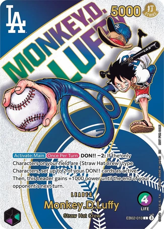 【悲報】ドジャース、観客に尾田栄一郎描き下ろしのワンピースカードを配ってしまう