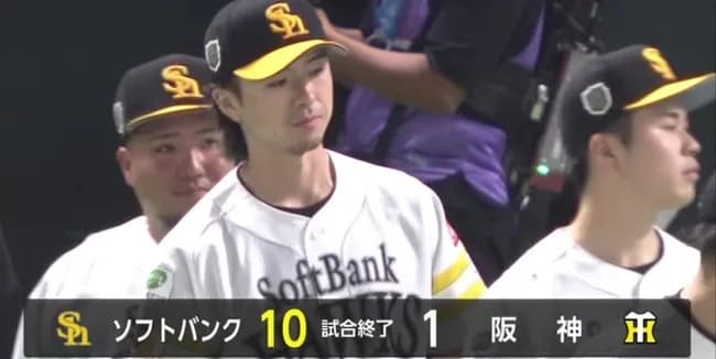 【日本シリーズ】ソフトバンク、打線爆発で阪神に大勝！　山川が勝ち越し打&3ラン、上沢は6回1失点　1勝1敗のタイに持ち込む