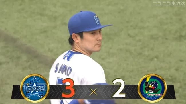 【DeNA対ヤクルト10回戦】DeNAが３－２でヤクルトに競り勝ち４連勝！先発バウアーは８回６安打２失点で３勝目！八回に佐野が決勝二塁打！ヤクルトは５連敗