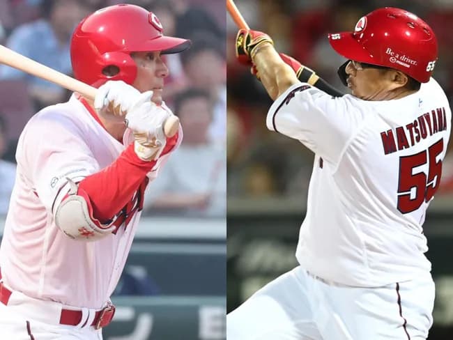 広・松山竜平(40) 率.178 本1 点10　👈現役続行希望らしい