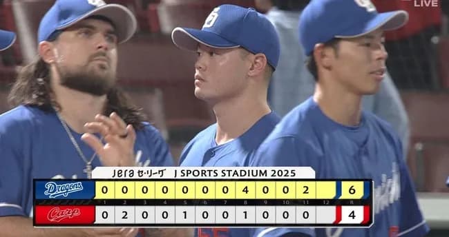 中日、終盤大逆転勝ちで連勝！ 11回ロドリゲスV打 8回3点差逆転も清水リード守れず 細川12号一時逆転弾