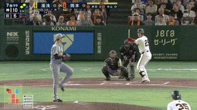 【巨人対阪神25回戦】巨人、７回裏１アウト二三塁から岡本和真の２点タイムリーツーベースで２点差に迫る！！！！！！！！！！