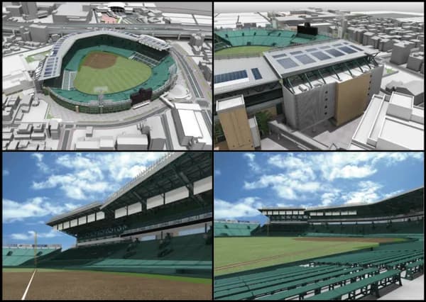 甲子園の銀傘の拡張計画図ｗｗｗｗｗｗｗｗ