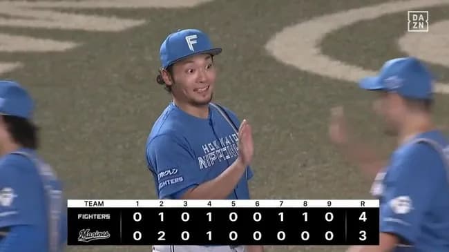 【ロッテ対日本ハム24回戦】日本ハムが４－３でロッテに逆転勝ちし３連勝！８回山縣決勝犠飛！レイエス同点犠飛！水谷今季初４安打！山﨑福也救援登板で６勝目！