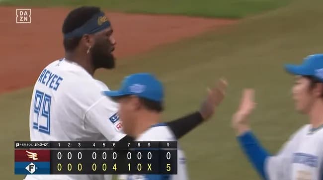 【日本ハム対楽天21回戦】日本ハムが５－０で楽天に勝利し７０勝到達！鷹にピタリ１差！北山が６回まで粘投の無失点！直後に水谷の先制打＆レイエス28号２ラン！北山８勝目！