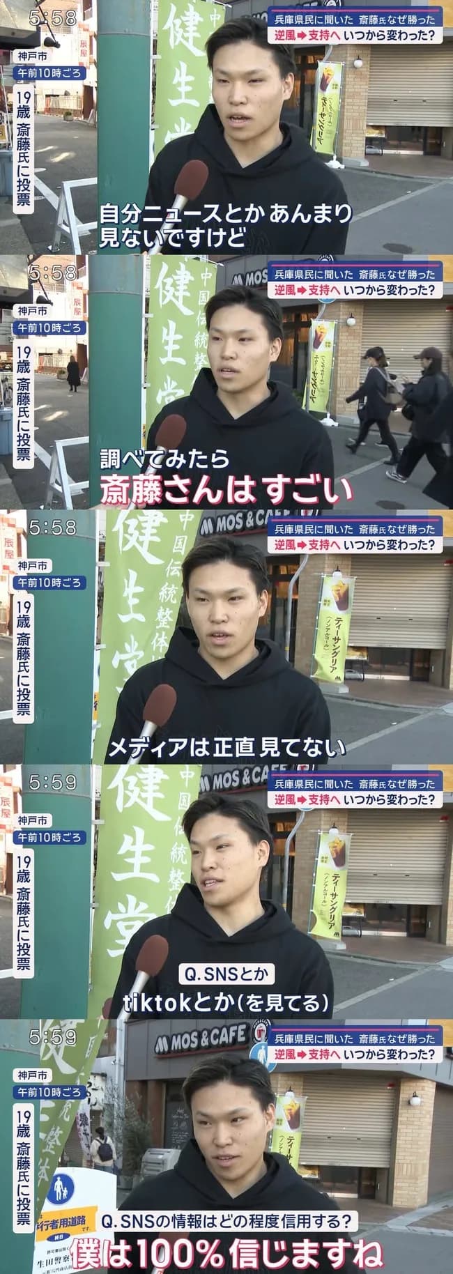 【悲報】兵庫県民「斎藤元彦さんはすごい人だとtiktokで言っていたから100％信じて投票した」