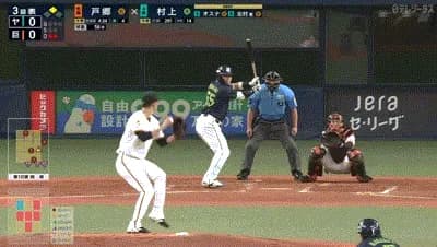 【巨人対ヤクルト20回戦】ヤクルト、３回表に村上のタイムリーで１点先制！！！！！！！！！！！！