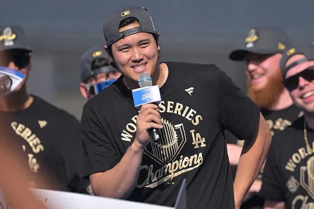 大谷、英語でスピーチをする