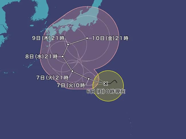 【悲報】台風22号魔球コース