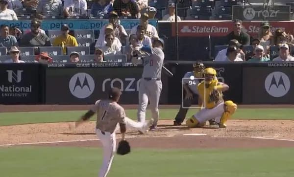 大谷翔平、松井裕樹撃ち豪快45号ホームラン