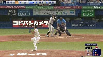 【ヤクルト対巨人19回戦】巨人・丸、ヤクルト・石川から第６号２ランホームラン！リードを６点に広げる！！！！！！！！！！！！！！！！