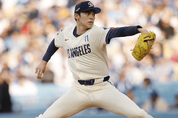 ドジャース佐々木朗希、93球5回2/3を3失点4奪三振