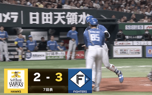 【速報】日ハム万波、上沢から弾丸勝ち越しHRきたあああああああ