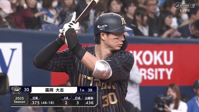 廣岡大志(28) .367 2本 OPS.989