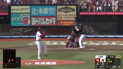 【楽天対ロッテ9回戦】ロッテ・山本大斗、楽天・荘司から第２号ソロホームラン！ロッテは３２イニングぶりの得点！！！！！！！！！