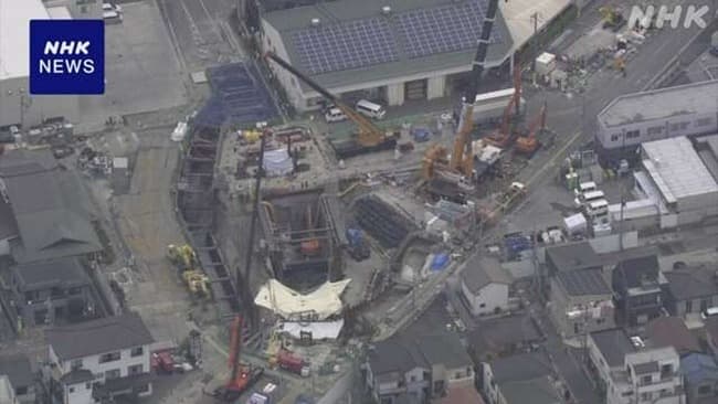 八潮陥没事故、トラックの運転席に人と思われる姿を確認か