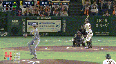 【巨人対阪神9回戦】巨人3番・若林、阪神・門別から第2号先制2ランホームラン！！！！！！！！！！！！！！！！！！！！