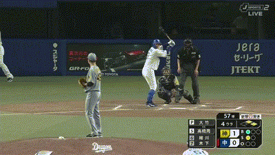 【中日対阪神5回戦】中日、4回裏に高橋周平のツーベースで同点に追いつく！当初ホームラン判定もリクエストで覆りツーベースに