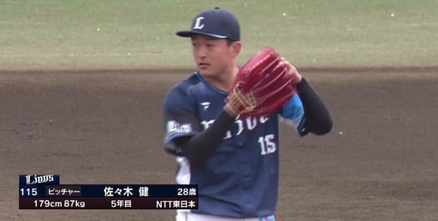 西武・佐々木健、二軍復帰戦で1回無失点2奪三振！