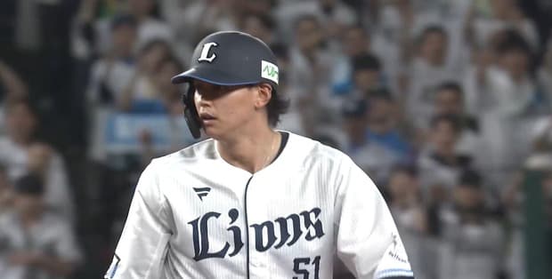 １打席目の西川愛也、打率.522(23-12) 出塁率.560 OPS1.125
