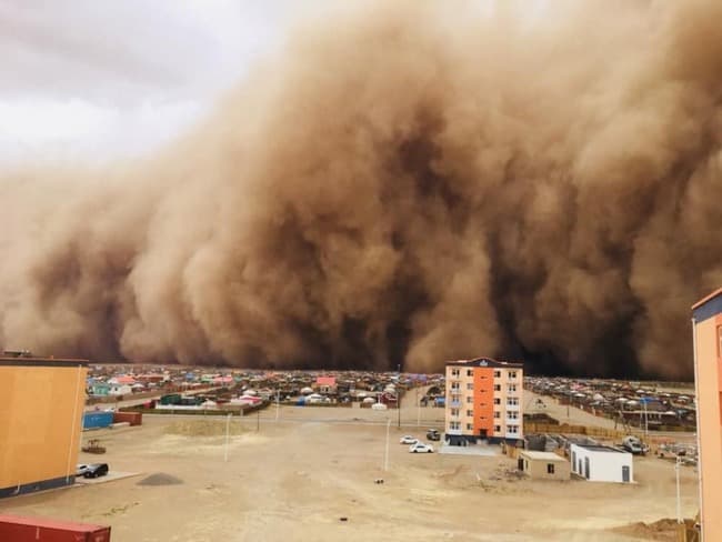 （画像）ドルジ「モンゴルの黄砂、すんごい～すんごい～🤣」