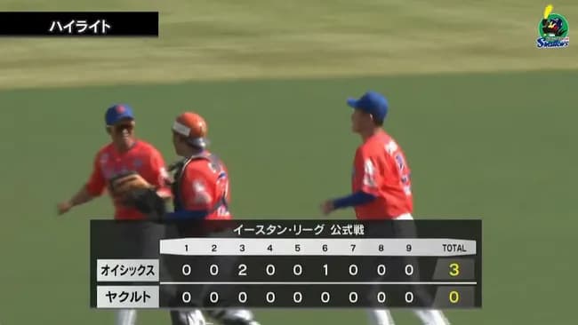 【悲報】ヤクルトの二軍、オイシックスに3連敗を食らいイースタン最下位に