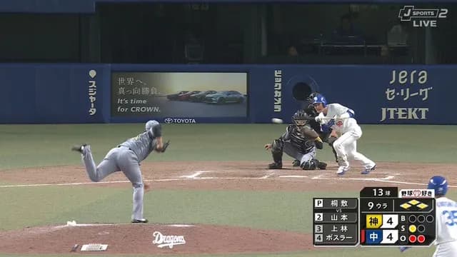 中日、9回裏サヨナラのチャンスで衝撃のバント バント バント!!!wwwww