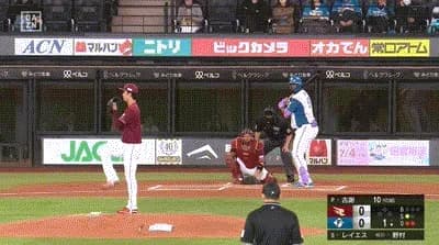 【日本ハム対楽天7回戦】日本ハム・レイエス、楽天・古謝からリーグトップに並ぶ第7号先制ソロホームラン!!!!!!!!!!!!!