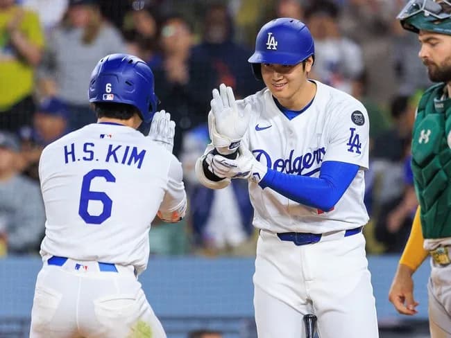 大谷翔平、金慧成(打率.448)を気に入る「驚く活躍をしている。本当にいい。彼のおかげで幸せだよ」