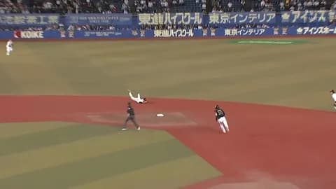 友杉、超ファインプレー!!ロッテ二死満塁の大ピンチを無失点で凌ぐ!!