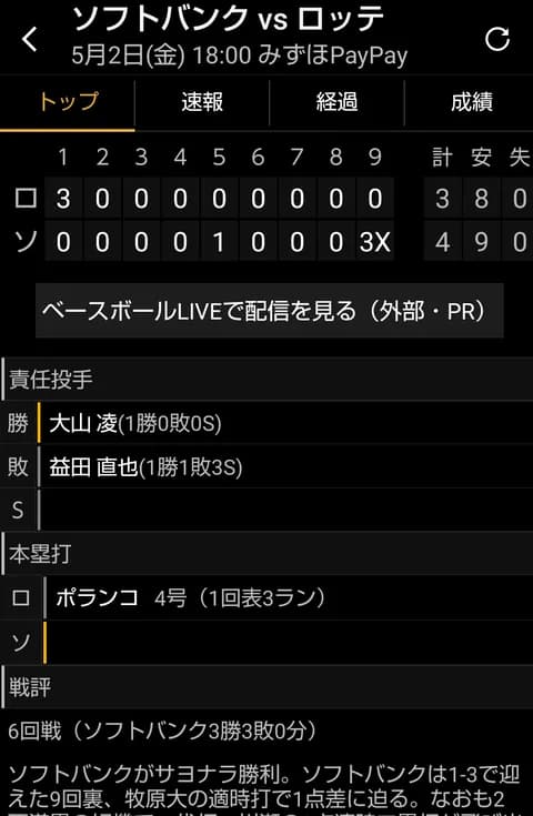 5月ロッテ、逆転サヨナラ負けで始まり逆転サヨナラ負けで終わる