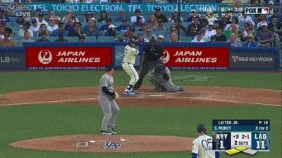 ドジャース・マンシー、今日二本目となる第6号3ランホームラン!マンシーは今日7打点!ドジャースは5回で14点目!!!!!!!!!!!