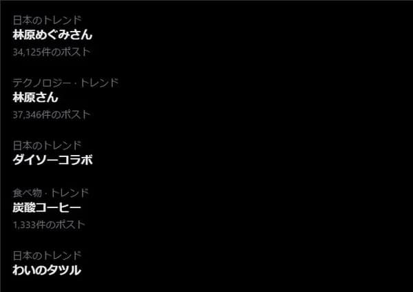 「わいのタツル」、トレンド入り