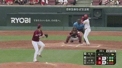 【広島対楽天2回戦】広島・ファビアン、二打席連続第9号2ランホームラン!!!!!!!!!!!!!!!