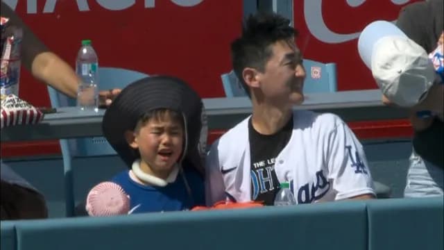 大谷、1回無失点2奪三振&1本塁打5打点 ホームランボールを取りそこねてキッズ号泣wwww
