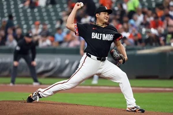 オリオールズ・菅野、5回7失点も味方が22点取って勝ち投手にwwww