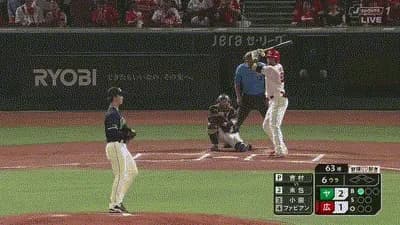 【広島対ヤクルト8回戦】広島・末包、ヤクルト・吉村から第7号同点ソロホームラン!!!!!!!!!!!!!!