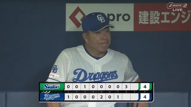 中日、8回同点に追いつかれて残り投手3人wwww
